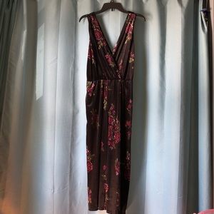 NWOT Xhilaration Velvet Floral Jumpsuit